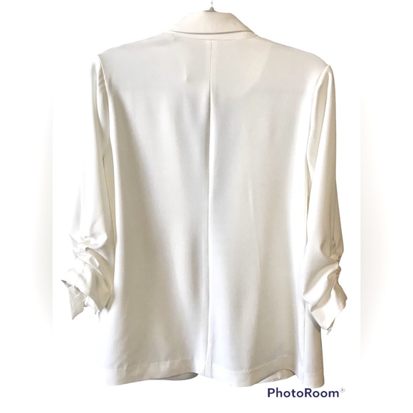 Sz M- Dex white open front blazer - Picture 2 of 4